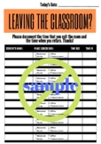 Classroom Sign-out Sheet for Classroom Management (Tangeri
