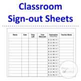 Sign Out Sheet Destination Teaching Resources | Teachers Pay Teachers