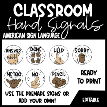 Preview of Classroom Signals - American Sign Language Version