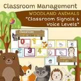 Classroom Signals & Voice Levels - WOODLAND ANIMALS