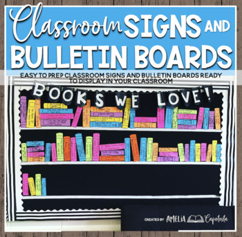 Classroom Signs and Bulletin Boards Set by Amelia Capotosta | TpT