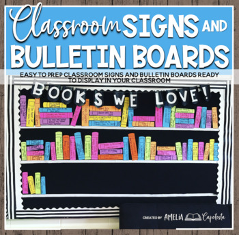 Preview of Classroom Signs and Bulletin Boards Set