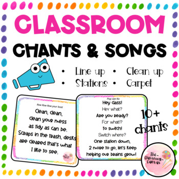 Preview of Classroom Management Songs and Chants | lineup and transition chants