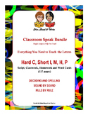 Classroom Speak Bundle:  Teaching Group 2: Hard C, Short I