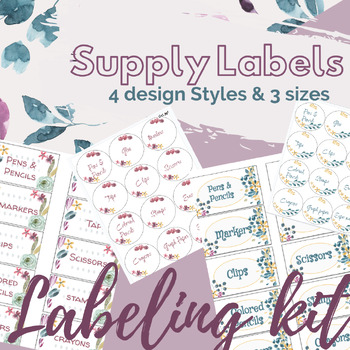 Preview of Functional Decor Labels: SUPPLY labels for classroom and speech room supplies