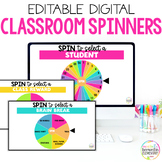 Classroom Spinners | Editable | Digital | Classroom Management