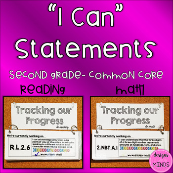 Preview of I Can Statements- Second Grade Common Core Reading & Math
