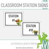 Station Signs for Middle School Carnivorous Plants Theme