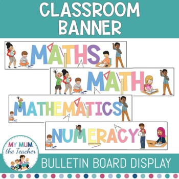 Preview of Classroom Subject Banner - Maths | FREE