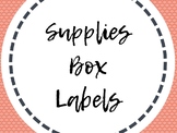 Classroom Supplies Box Labels