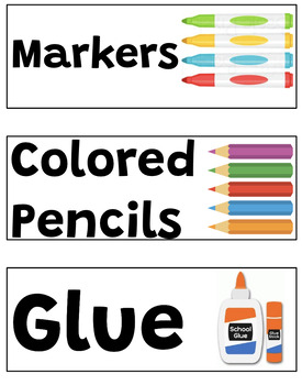 Preview of Classroom Supplies Labels
