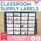 Classroom Supply Labels EDITABLE