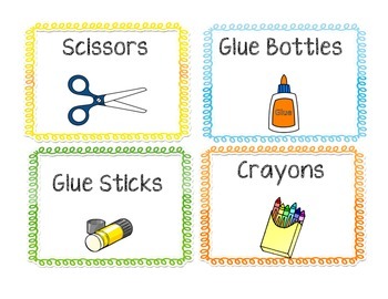 Classroom Supply Labels by Stephanie W | TPT