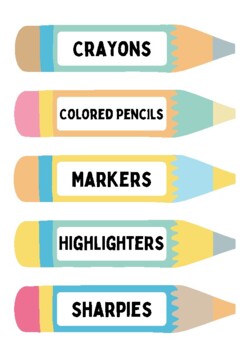 Classroom Supply Labels by Flawless in Fourth | TPT
