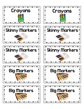 Classroom Supply Labels by Mooving Through Second
