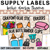 Classroom Supply Labels Editable | Boho Labels Editable | 