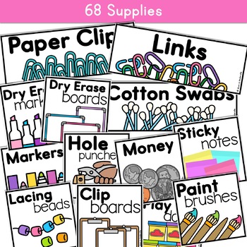 Classroom Supply Labels by Mooving Through Second