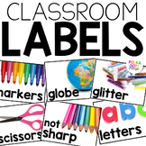 Classroom Labels with Real Picture for Organization and ESL