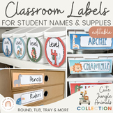 Classroom Supply Labels & Student Name Tags | Cute Jungle 