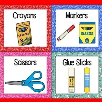 Classroom Supply Labels With Pictures | School Supply Labels by The Fun ...