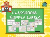 Classroom Supply Labels for Primary Teachers with Picture 