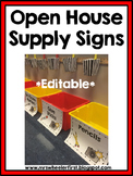Meet the Teacher Supply Signs: EDITABLE!