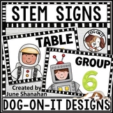 Classroom Table Numbers Group Signs STEM STEAM Science Eng