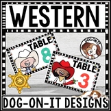 Classroom Table Numbers Western Cowboy Ranch Signs