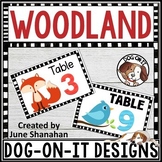 Classroom Table Numbers Group Numbers Woodland Animals The