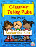 Talking Rules Poster- Supporting Students with Communicati