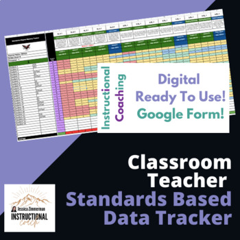 Preview of Classroom Teacher Data Tracker By Standard By Learning Target Objective Excel