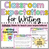 Classroom Teacher Expectations (for Writing)