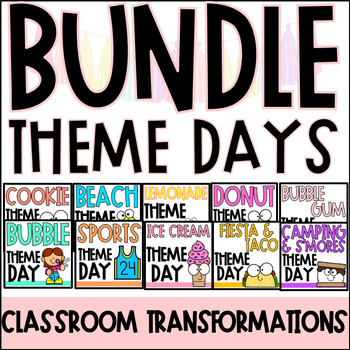 Preview of Classroom Theme Days BUNDLE | Classroom Transformations | STEM