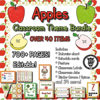 Apple Theme By Z Is For Zebra Teachers Pay Teachers