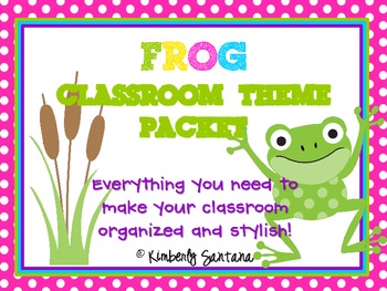 Preview of Classroom Decor Theme {Frogs & Polka Dots}