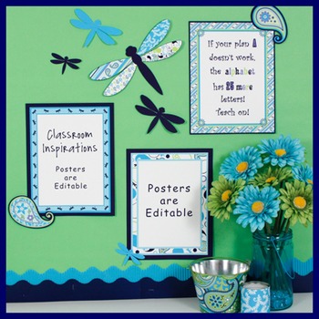 Preview of Classroom Themed Décor - Pretty Paisley Bundle