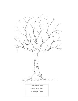 Preview of Classroom Thumbprints of Children Tree