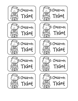 classroom ticket reward system by sincerely second grade