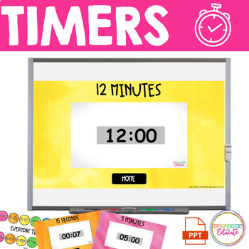 Preview of Classroom Timer Slides: 10 sec-30 minutes (PowerPoint)