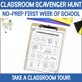Classroom Tour Scavenger Hunt - First Day or Week of Schoo