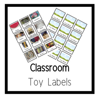 Preview of Classroom Toy Labels- Editable & NAEYC Style
