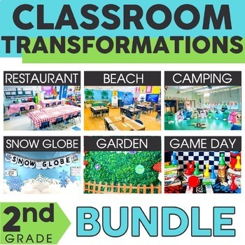 Preview of Classroom Transformations Bundle #1 - Winter, Beach, Camping, Spring, & More