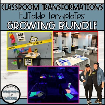 Preview of Classroom Transformations Editable Templates Growing Bundle