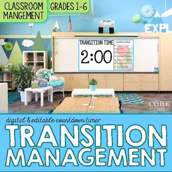 Preview of Classroom Transitions Management Tool & Editable Digital Anchor Chart Templates