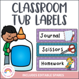 Classroom Tub Labels