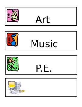 Preview of Classroom Visual Schedule
