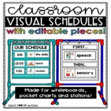 Classroom Visual Schedule and Station Cards for Special Education