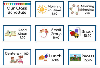 Preview of Classroom Visuals: Schedule, Jobs, and Morning Routine