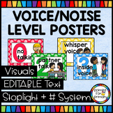 Editable Classroom Volume / Noise Level Posters | Stopligh