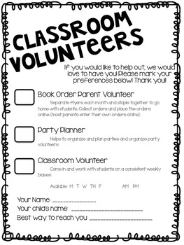 Classroom Volunteers by Multiage in Minnesota | TPT